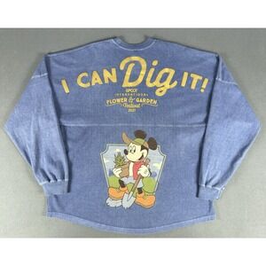 Disney Spirit Jersey XL Blue Acid Wash Epcot Flower Garden Festival 2021 Mickey